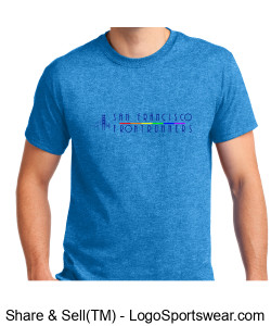 Gildan Adult Unisex Ultra Cotton T-shirt - Blue Design Zoom