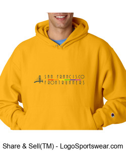 Gold Champion sweatshirt with SFFR logo on front and rear Design Zoom